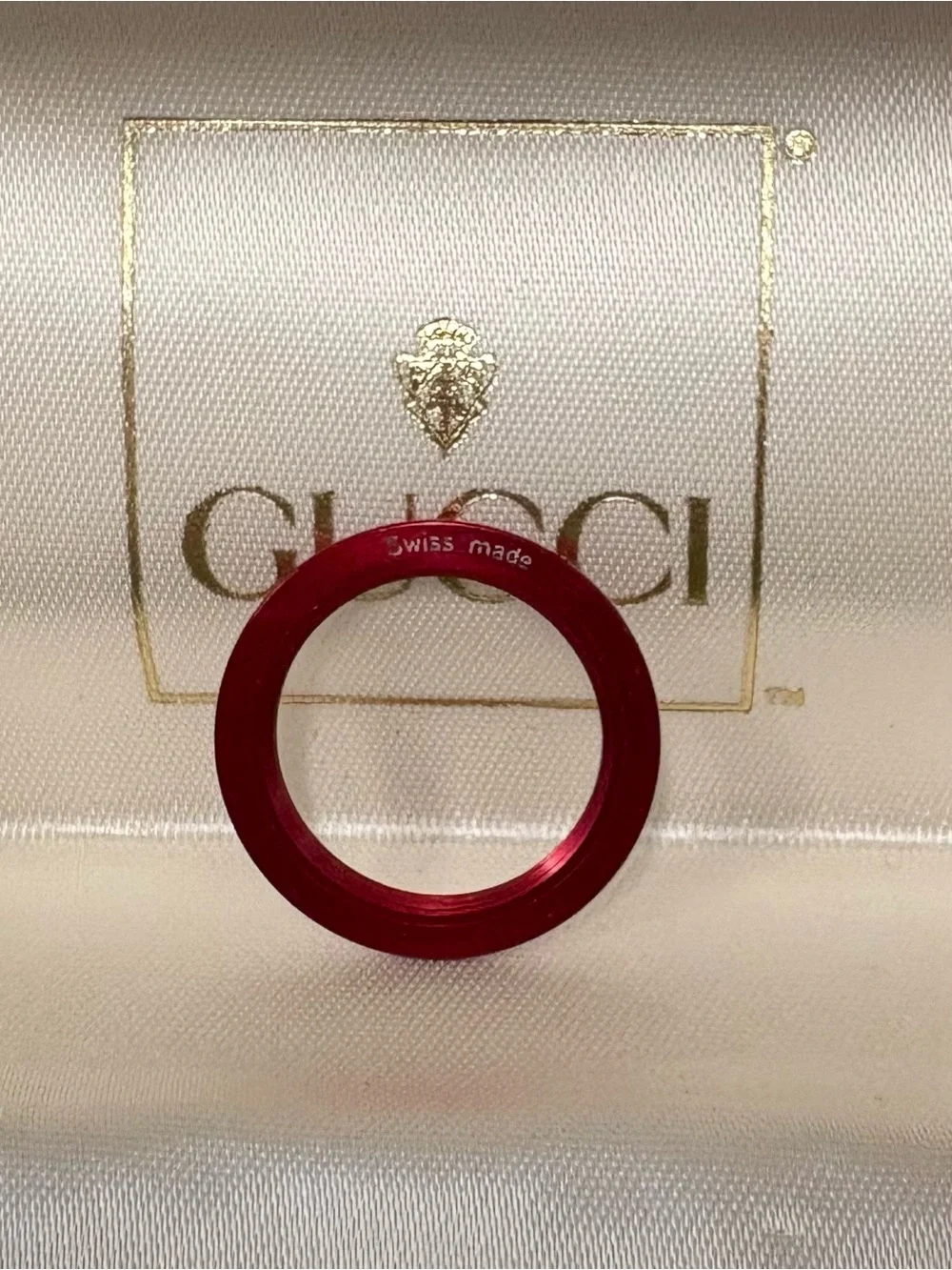 Gucci Red Diamond Cut Bezel for vintage Gucci Bezel watch
